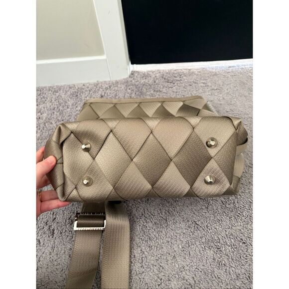 Maggie Bags Recycled Seatbelt Backpack Tan/Beige